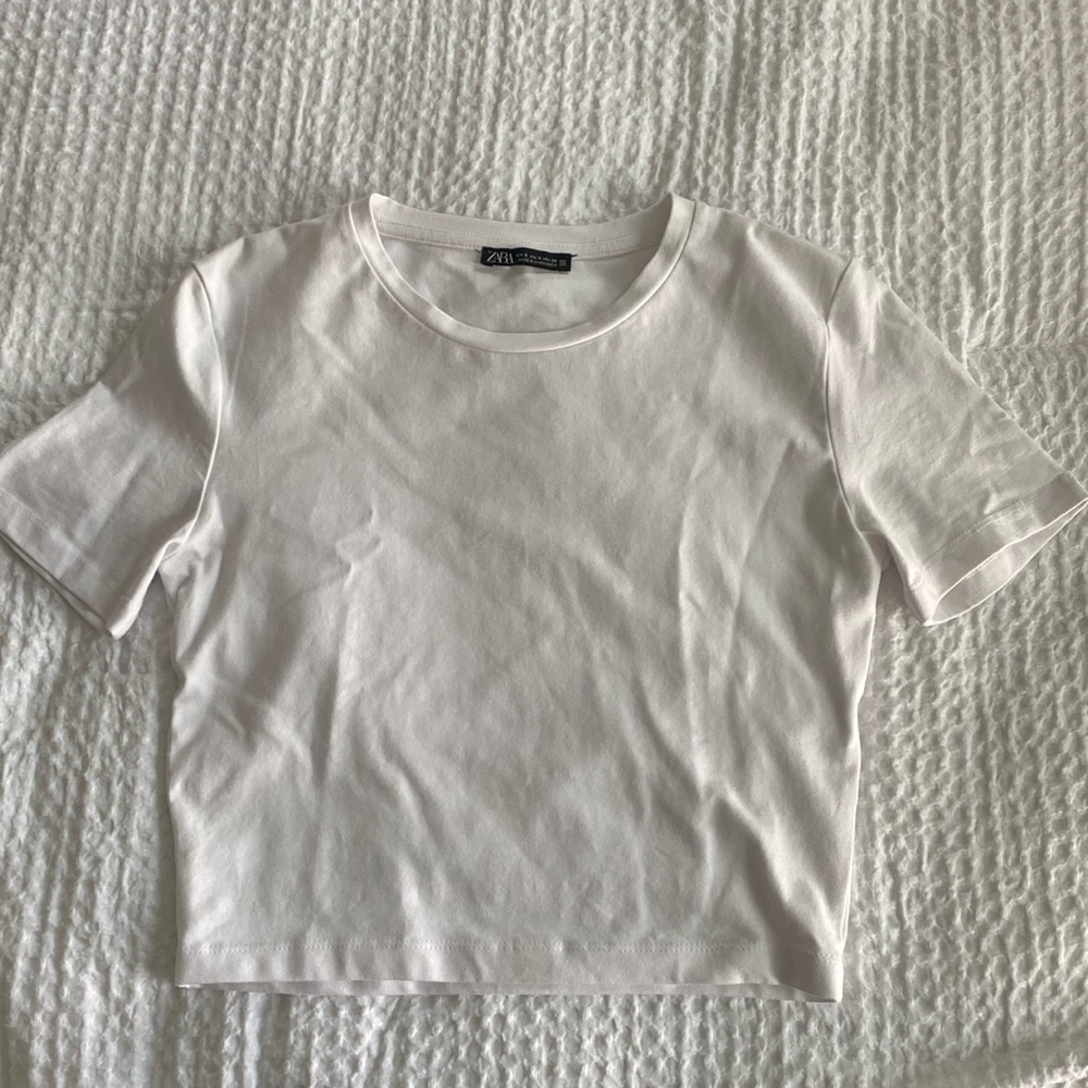 Zara White Tee